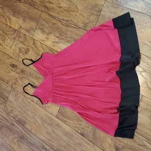 Express Pink Black Fit & Flare Dress XS